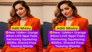 Aditi Mistry Nude – Orange Bikini Tease Hard MMS